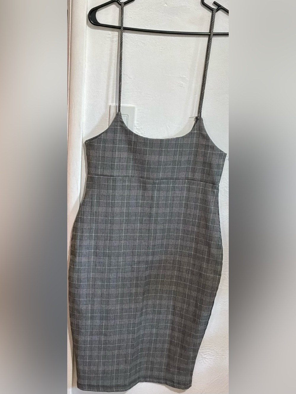 #58 NWT Fashion Nova Will Keep You Busy Midi Skirt Plaid Black/Combo Size XL